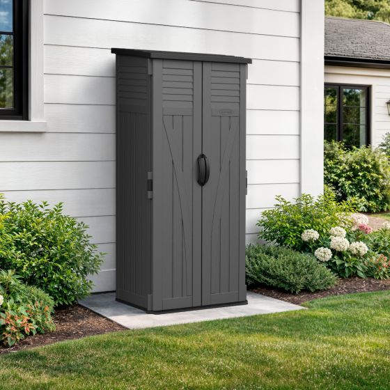 Vertical Shed - Peppercorn - Suncast® Corporation