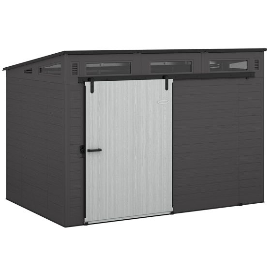 Modernist® 10 ft. x 7 ft. Sliding Door Storage Shed - Suncast