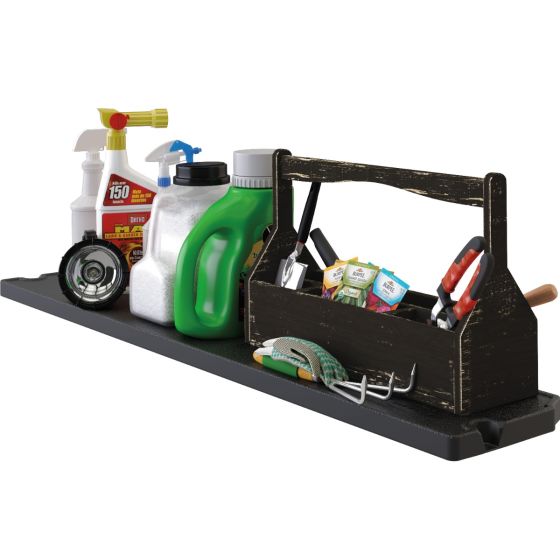 wood iron shelf 620*600*180〈サンドカラー〉 Expressly Hubert® Black Iron 5-Shelf Folding Ladder Display - 16
