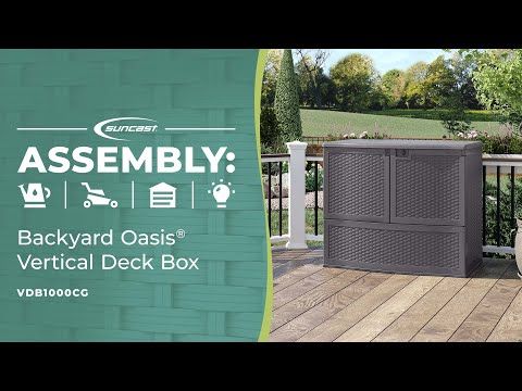 Backyard Oasis® Vertical Deck Box - Cool Gray - Suncast