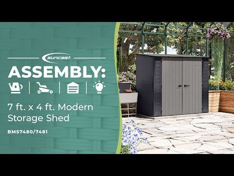 BMS7480 - 7 ft. x 4 ft. Modern Storage Shed - Suncast® Corporation