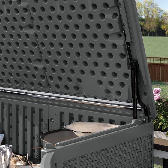 Backyard Oasis® Vertical Deck Box - Cool Gray - Suncast® Corporation