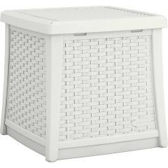 Suncast® Elements® End Table with Storage - White