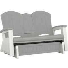 Adirondack Glider with Console - Dove Gray