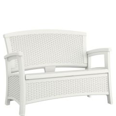 Suncast® Elements® Loveseat with Storage - White