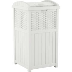 Wicker Trash Hideaway® - White