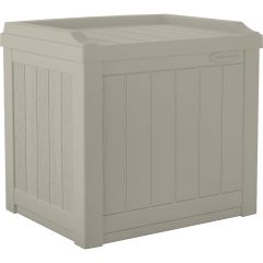 22 Gallon Small Deck Box with Storage Seat - Light Taupe