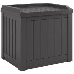 22 Gallon Small Deck Box with Storage Seat - Peppercorn