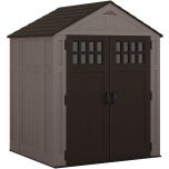 Everett® 6 ft. x 5 ft. Storage Shed - Dark Taupe