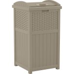 Wicker Trash Hideaway® - Dark Taupe